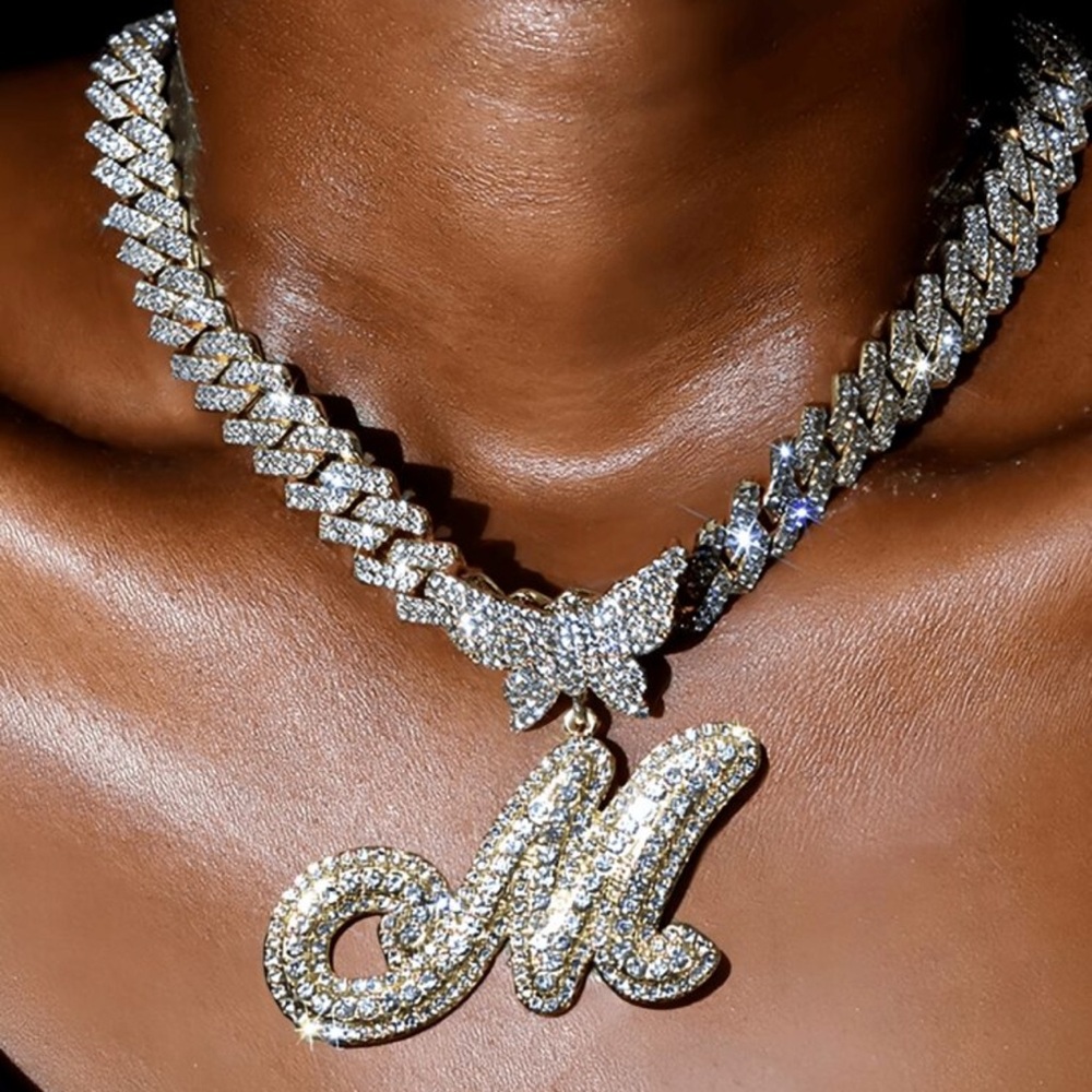 Silver Initial Necklace Combo with bracelet